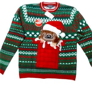 33Degrees Sloth Holiday Sweater with Beverage Pocket